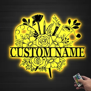 Letrero de metal de estudio de arte personalizado, letrero de artista, letrero de nombre de pintor personalizado, letrero de herramientas de pintor de suministros de arte, decoración de estudio de arte, regalo para amantes del dibujo