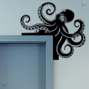 Metal Octopus Wall Decor, Nautical Octopus Wall Art, Ocean Animal Wall Hanging, Sea Animal Metal Sign,Octopus decor,Beach house art,Dad Gift