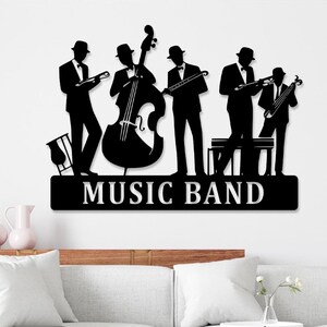 Custom Music Room Metal Sign,Musical Instruments Wall Art,Personalized Music Band Name Sign,Music Studio Decor,Musician Gift Music Band Gift