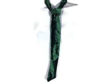 Cravatta verde, cravatta sottile in velluto verde, cravatta sottile in velluto verde, cravatta sottile verde scuro, cravatta verde per borsetta, fiocco in velluto verde, cravatta in velluto per borsetta di Natale