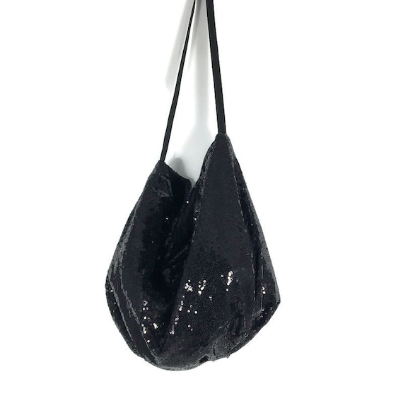 Sequin Hobo Bag Black Sequin Hobo Bag Large Sequin Hobo Bag - Etsy Australia