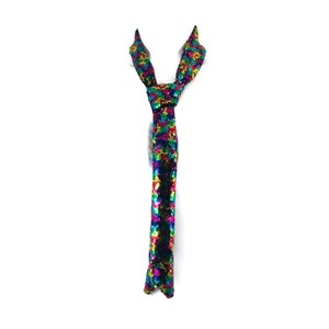 Sequin Neckties Multi Color Sequin Neck Tie Sequin Skinny Scarves Fuchsia Gold Green Turquoise Sequin Scarf Glam Scarves Handbag Scarves