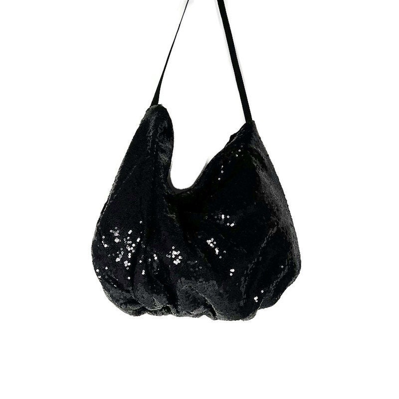 Metallic Bow Detail Jelly Chevron Crossbody Bag - Black