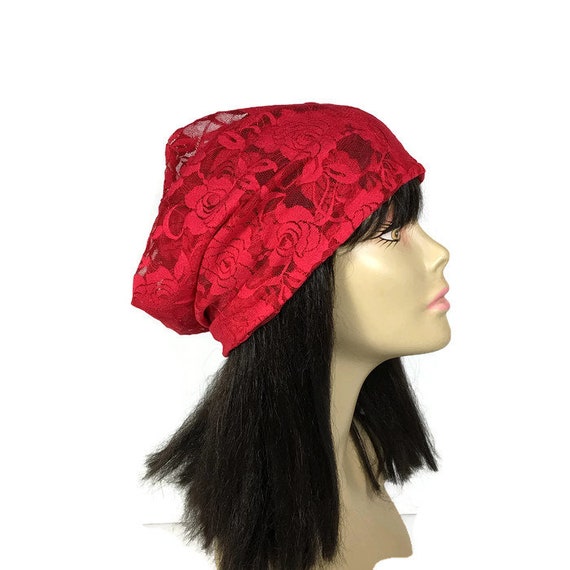 Red Lace Hat Red Hat Summer Lace 