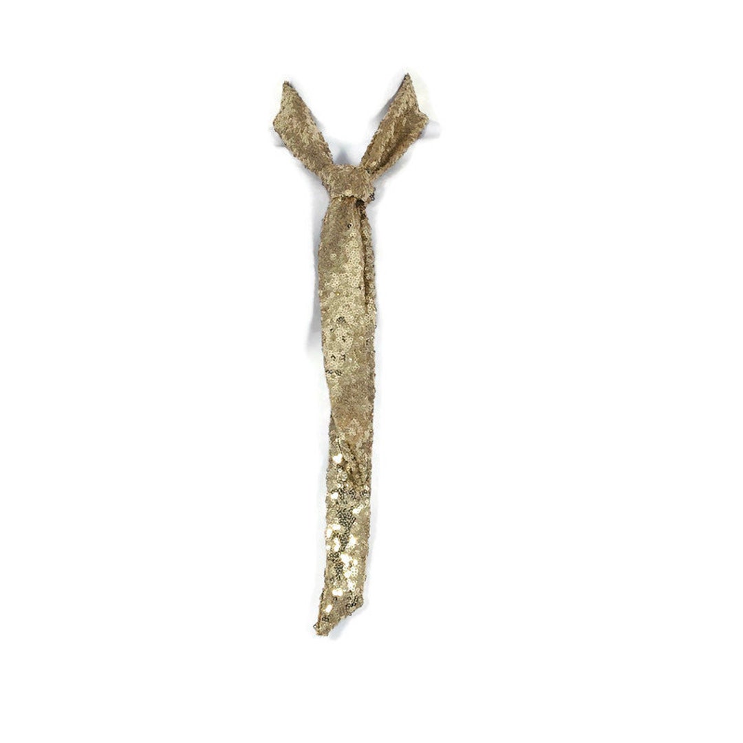 sequin gold tie