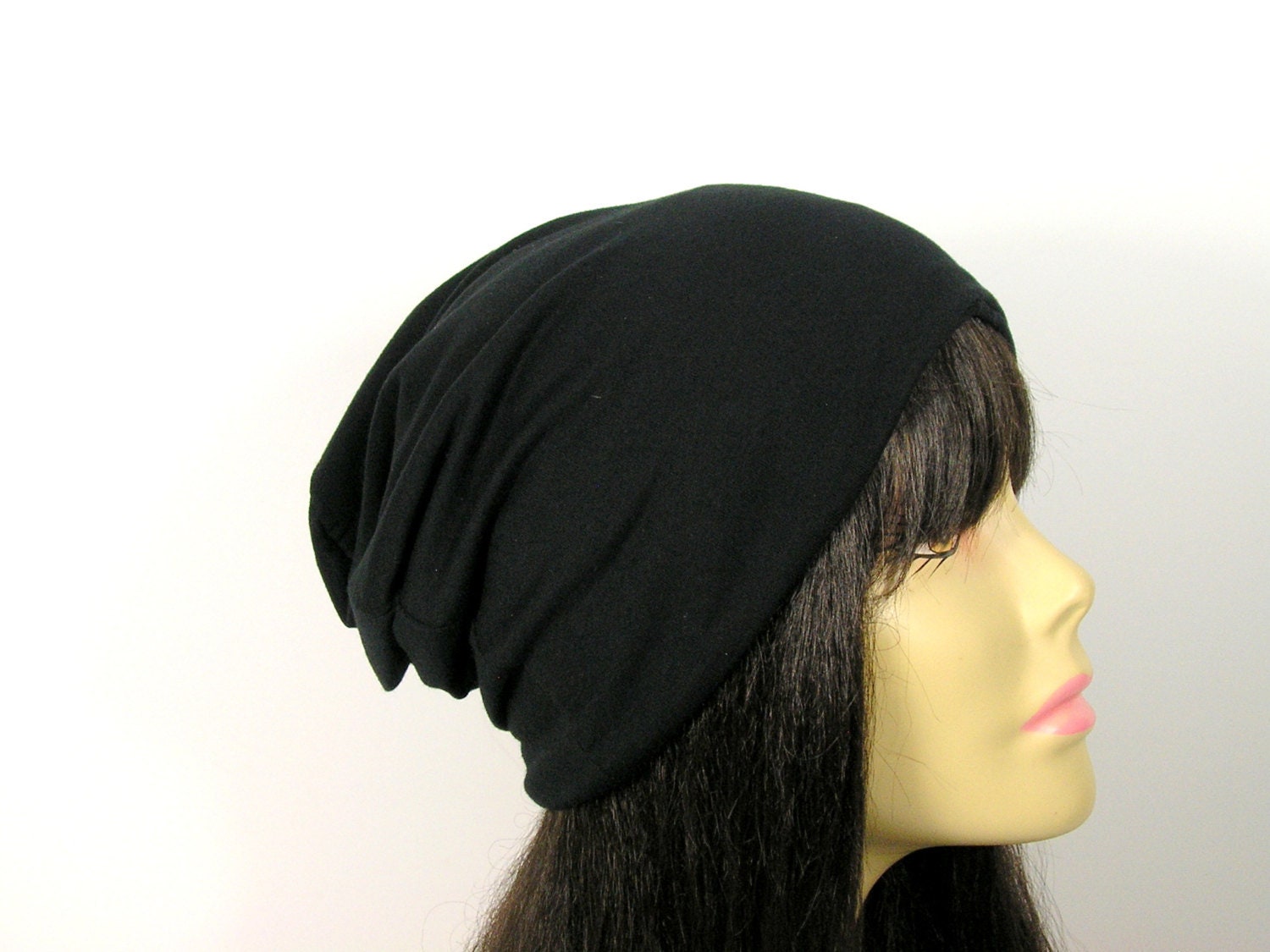 100% Cotton Beanie Black Skully Black Skullies Cotton