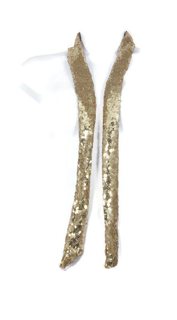 gold sequin neck tie