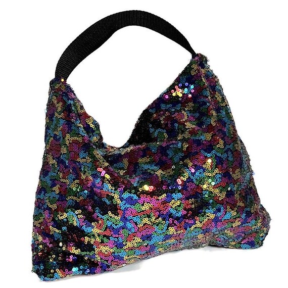 Sequin Mini Handbag Multi Colored Sequin Handbag Tiny Bag 