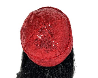 Red Sequin Hat Sequin Beanies Red Caps Red Docker Hats Fisherman Red Beanie Sequin Red Hat Sequin Hats Sequin Beanies Sequin Lined Hats
