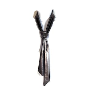 Skinny Tie Skinny Necktie Gunmetal Gray Skinny Tie Gray Necktie Gunmetal Skinny Tie Metallic Spandex Skinny Tie Bridal Tie Womens Skinny Tie