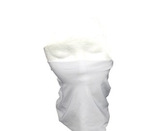 100% Cotton White Jersey Knit Polypropylene Optional Insert Summer Face Covering Lightweight All Cotton Neck Gaiter Cotton Masks Breathable