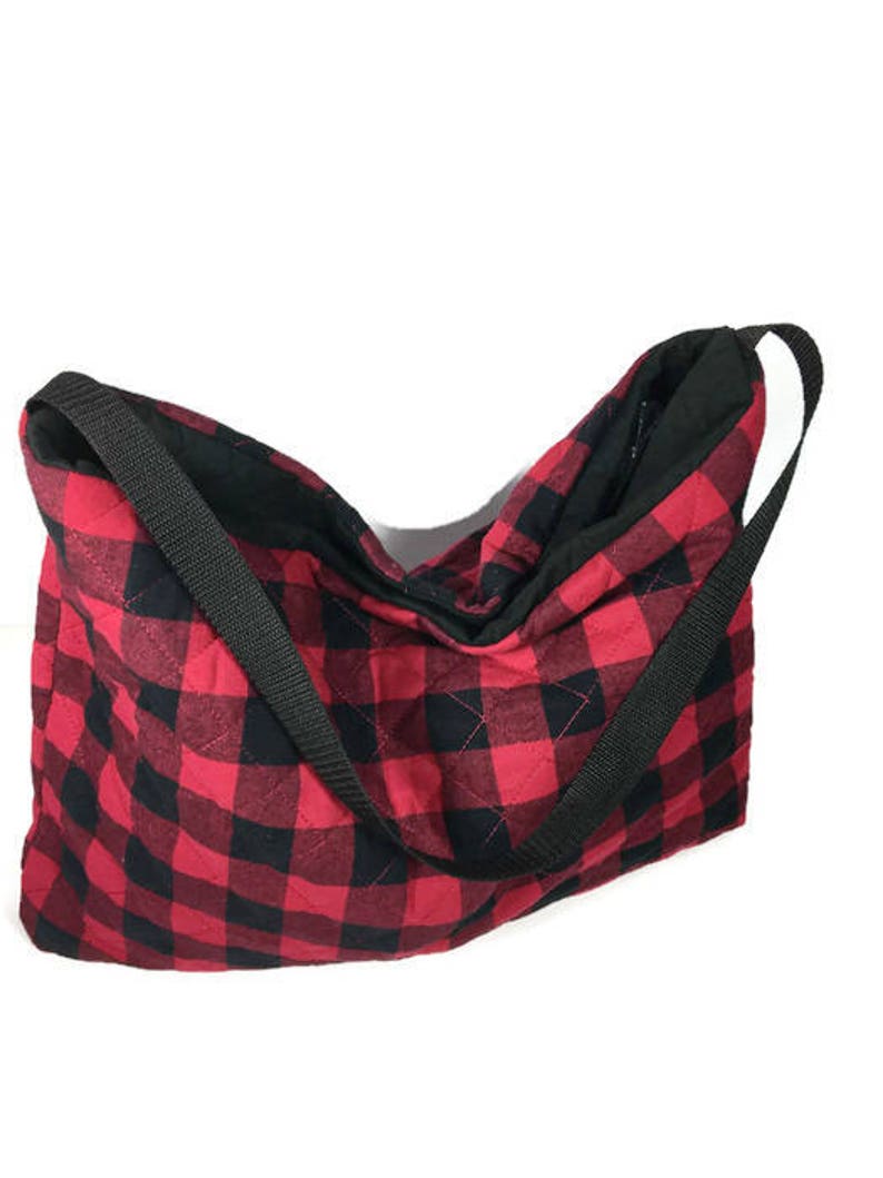 red buffalo check purse