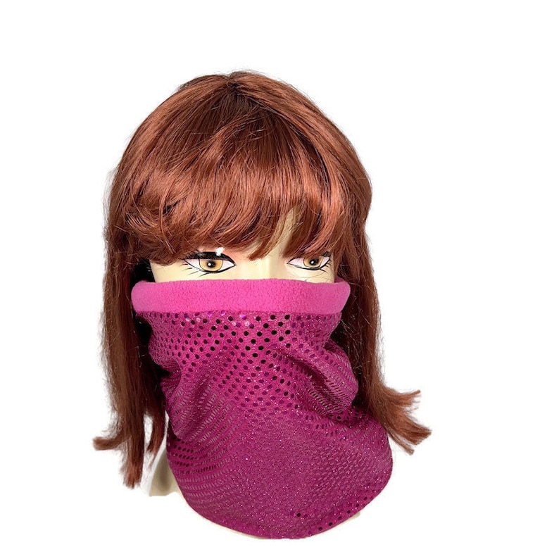 Neck Gaiter Faux Sequin Red Neck Gaiter Ski Gaiter Sequin Neckwarmer ...