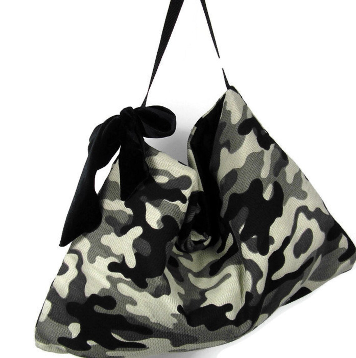 Gray Camo Handbag Camo Pouch Large Purse Grey Camo Handbag | Etsy