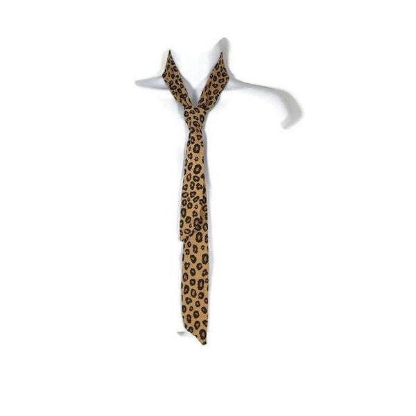 Leopard Necktie Leopard Scarves for Women Animal Print Necktie Leopard Skinny Scarf Animal Print Skinny Scarves Leopard Scarf Leopard Sashes