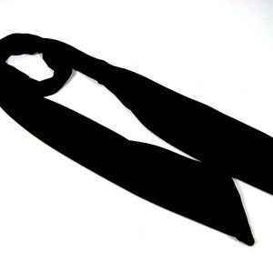 70s Scarves Black Retro Scarves Black Lycra Scarves Lycra Headscarf Black Hair Scarves Long Scarves Black Lycra Thin Scarves Womens Scarves