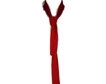 Red Skinny Necktie Red Jersey Necktie Narrow Tie Narrow Necktie Red Ties Skinny Red Tie Red Handbag Sash Red Scarf Red Scarves Ties Women