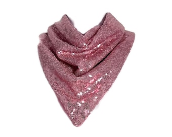 Pink Sequin Bandana