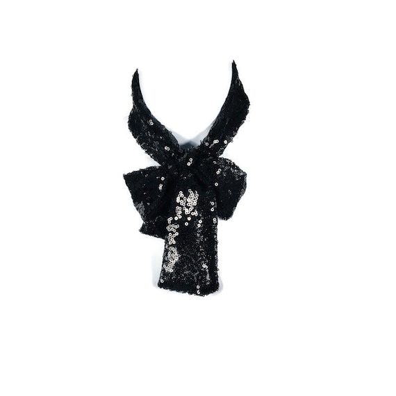 black sequin tie