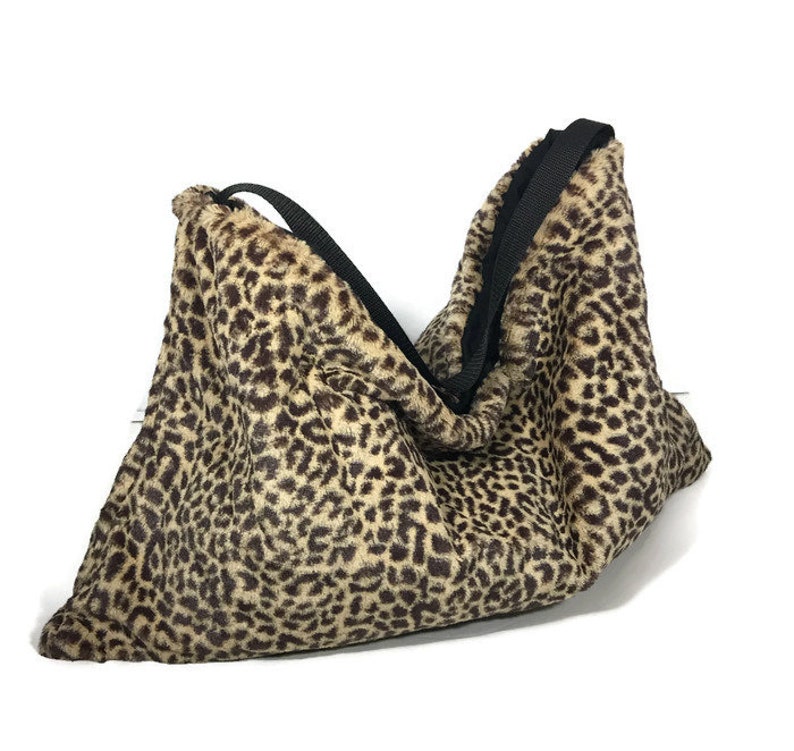 Leopard Faux Fur Hobo Bag Leopard Print Faux Fur Shoulder Bag Leopard Faux Fur Shoulder Bag EXTRA LARGE Leopard Shoulder Bag Fur Handbag image 2