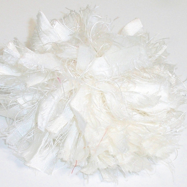 White Silk Flower Pin Silk Dupioni  Brooch White Silk Brooch Silk Brooches Silk Flower Pins Silk Corsage Custom Size Flower Pins Brooches