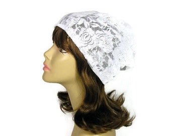 White Lace Summer Beanie White Lace Slouch Hat Womens Slouchy Hats Womens Lacey Beanies Custom Size Hats Lace Slouchy Hat All Lace Hats