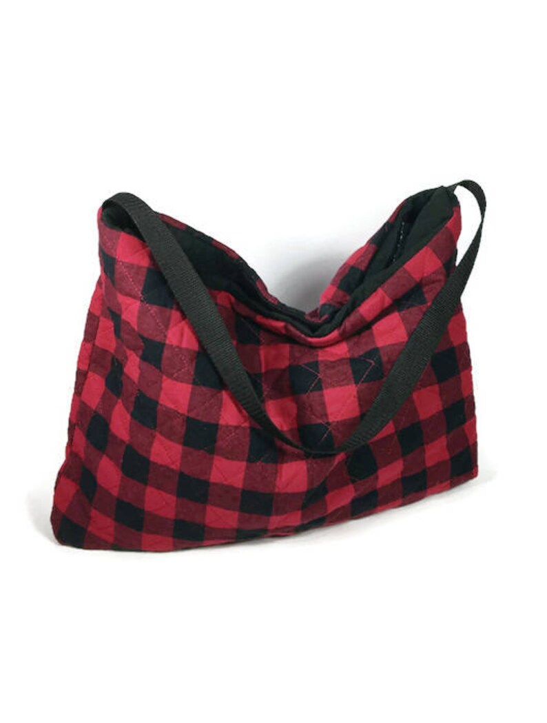 red buffalo check purse