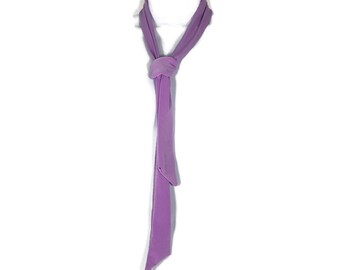 Cravatta lavanda Cravatte sottili in lycra Cravatte pastello Cravatte sottili pastello da donna Sciarpe strette lavanda Sciarpe sottili lavanda Accessori Zoom