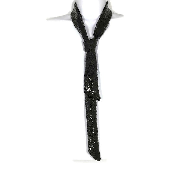 sequin necktie