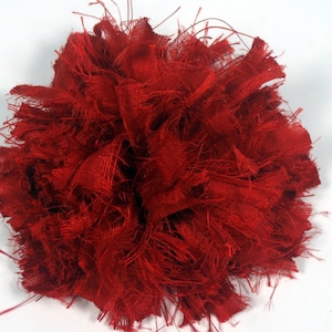 Red Silk Flower Pins Red Flower Pin Red Silk Pins  Women's Gifts Red Silk Dupioni Flower Brooch Red Brooches Red Pins Scarf Pin Shawl Pin
