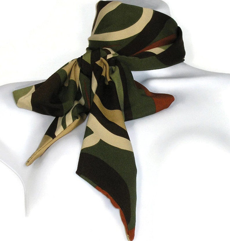 Retro Scarves Mod Scarves 70's Long Skinny Scarves Retro Etsy