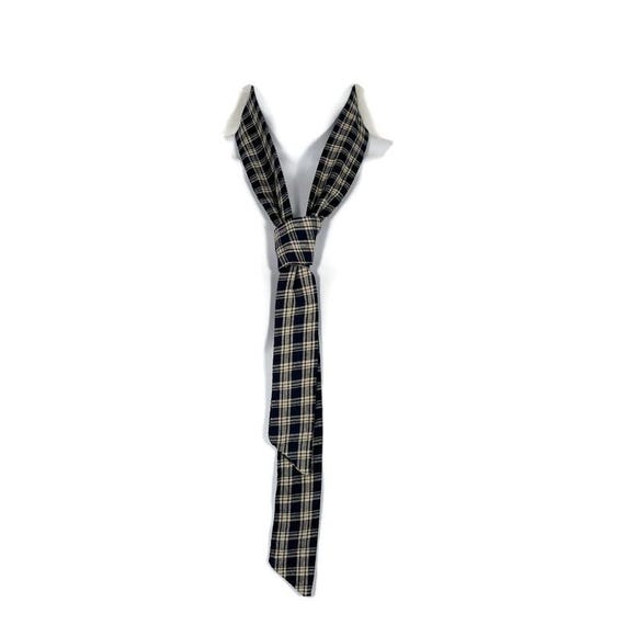 checkered skinny tie