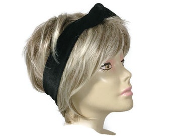 Black Velvet Headband Black Velvet Bow Velvet Headband Black Velvet Head Wrap Velvet Headscarves Velvet Hairscarf Velvet Turban Head Wrap