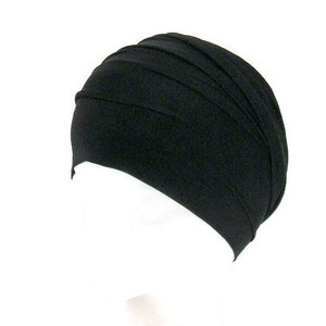 100 % Cotton Jersey Head Wrap Wide Black Cotton Yoga Headband Mens Bandanna Womens Head Wrap Fitness Headband Boho Head Wraps Custom Sizes image 3