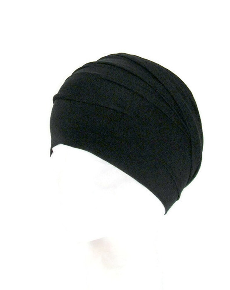 100 % Cotton Jersey Head Wrap Wide Black Cotton Yoga Headband Mens Bandanna Womens Head Wrap Fitness Headband Boho Head Wraps Custom Sizes image 3