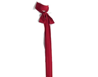 Extra Long Skinny Scarves Red Skinny Scarves Long Red Scarves Long Red Scarf Silky Lycra Narrow Scarves Red Skinny Tie Red Long Sashes Ties