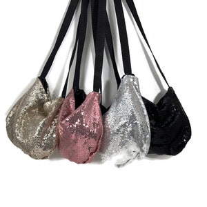 Pailletten Hobo Bag Pailletten Umhängetasche Mini Pailletten Handtaschen Silber Gold Pink Schwarz Rot Glitzernde Geldbörsen Pailletten Geldbörsen Pailletten Umhängetasche Damen