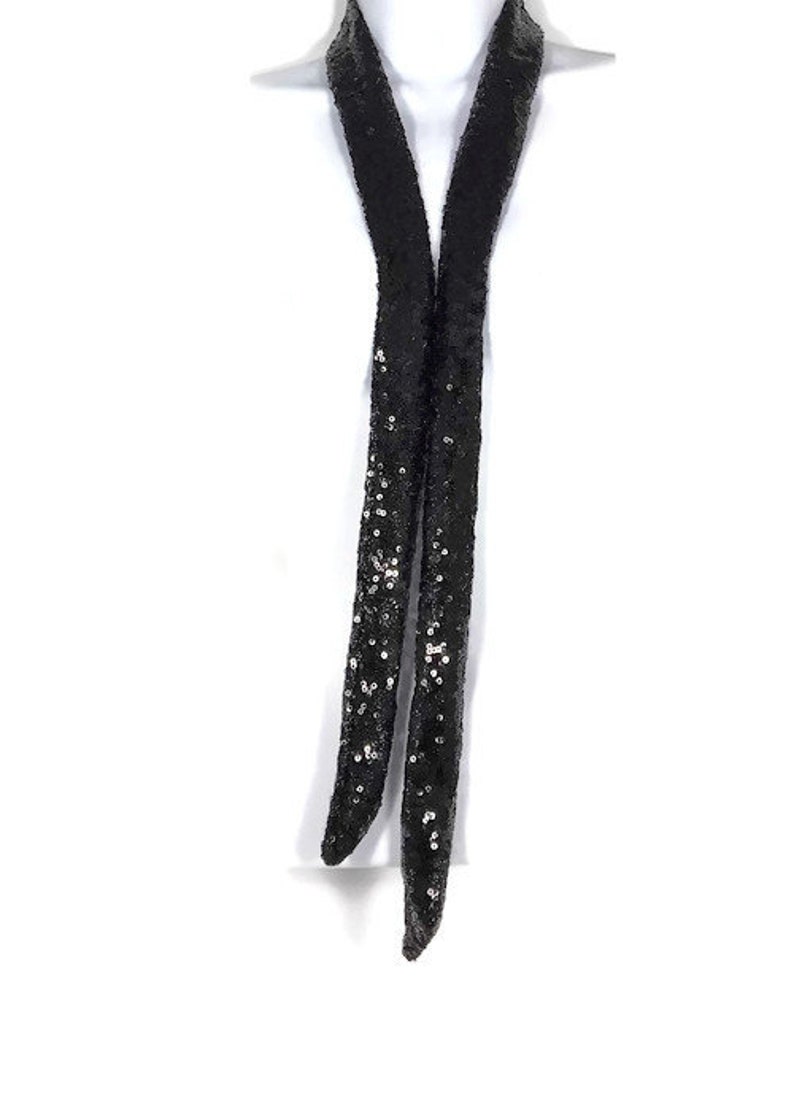 sequin necktie