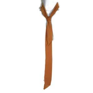Rust Skinny Scarves Brown Skinny Scarves Bronze Skinny Scarf Rust Necktie for Women Orange Skinny Scarves Orange Long Scarves Orange Scarf