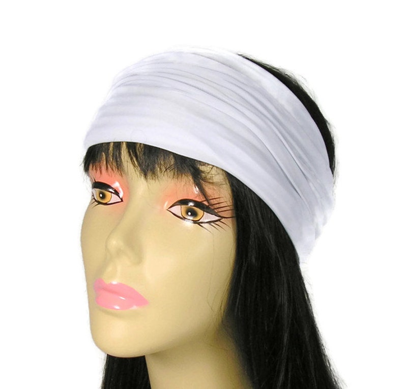 Custom Size Headbands White Lycra Headband Head Wrap Stay in Etsy