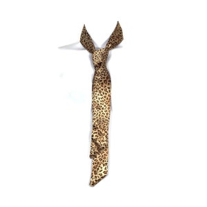 Leopard Print Neckties Women Zoom Accessories Women Skinny Scarves Animal Print Necktie Women Cheetah Necktie Woman&#39;s Suit Ties Wrap Cuff