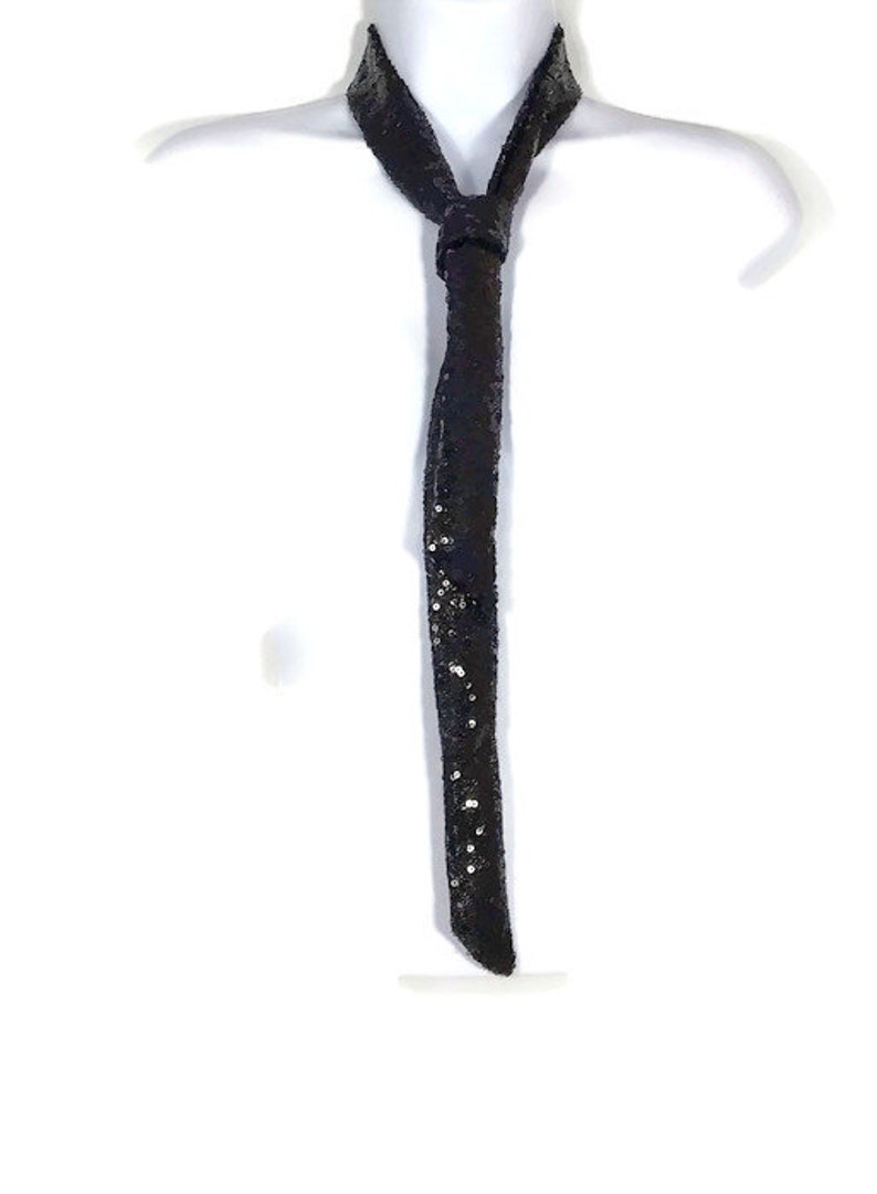 sequin necktie