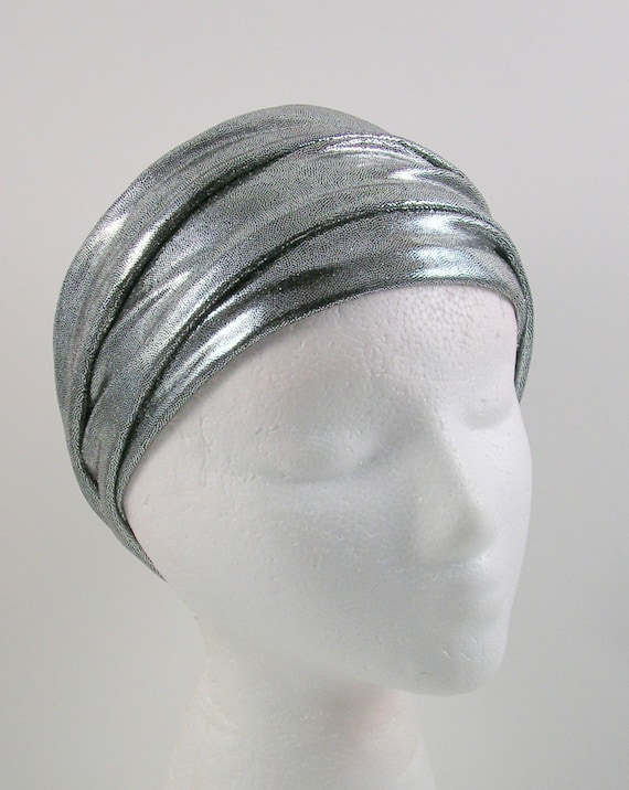Elegant Metallic Headwrap Turban Headband in Gold Metallic - Women main image 3