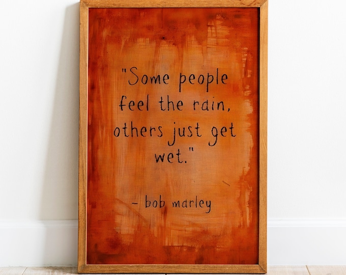 Bob Marley Quote Poster: Jamaican Reggae Art, Home Decor