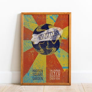 Led Zeppelin 1970 Madison Square Garden Concert Poster