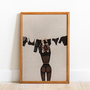 Laundry Room Art Laundry Day Art Print Retro Bathroom Wall Art Funny Laundry Print Download Laundry Wall Decor