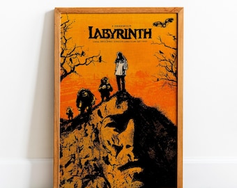 Labyrinth 1986 Movie Poster: David Bowie Fan Art, Vintage Style