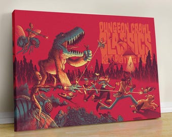 Dungeon Crawler Classics Canvas Print: Fantasy World Art