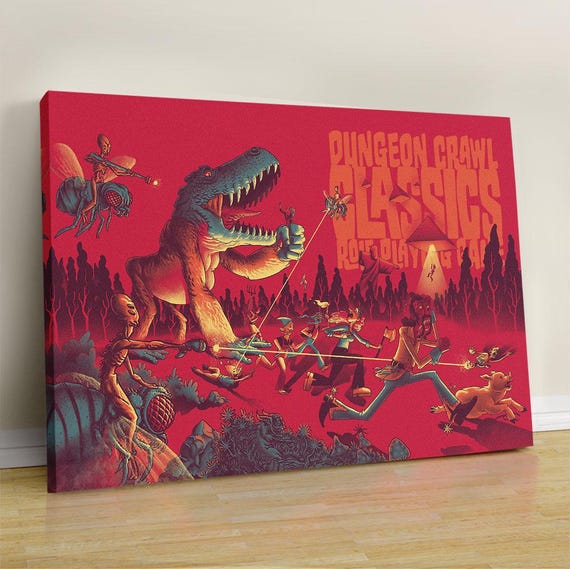 Dungeon Crawler Classics Canvas Print: Fantasy World Art