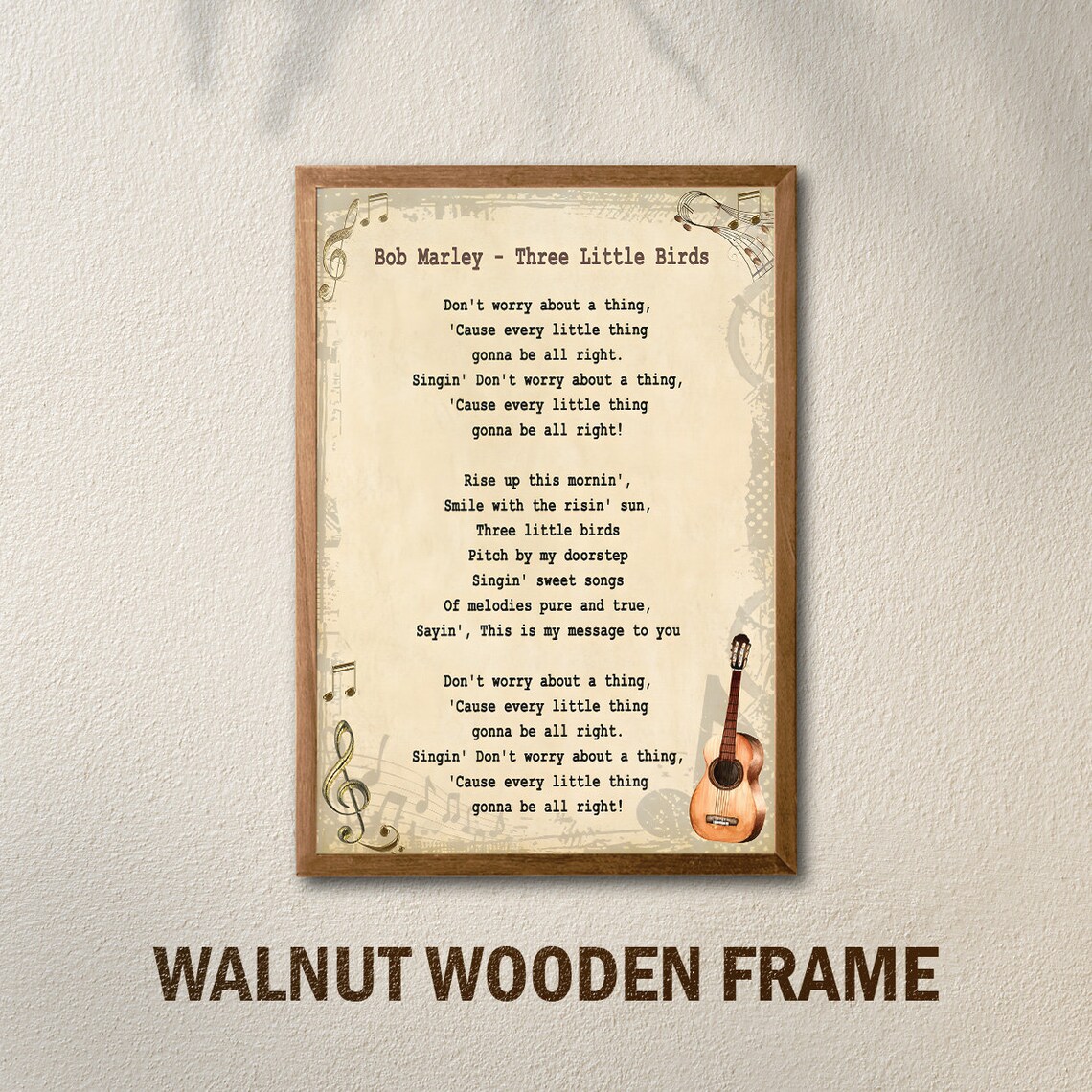Three little birds song lyrics poster bob marley song bob marley music